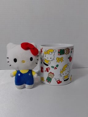 Hello Kitty Ceramic Holiday Mug With Hello Kitty Plush